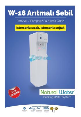 Aqua Arıtmalı Su Sebili Pompasız Beyaz
