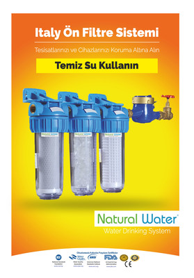 Natural Water - Atlas Ev Girişi Yıkanabilir Kireç Önleyici Filtre Sistemi